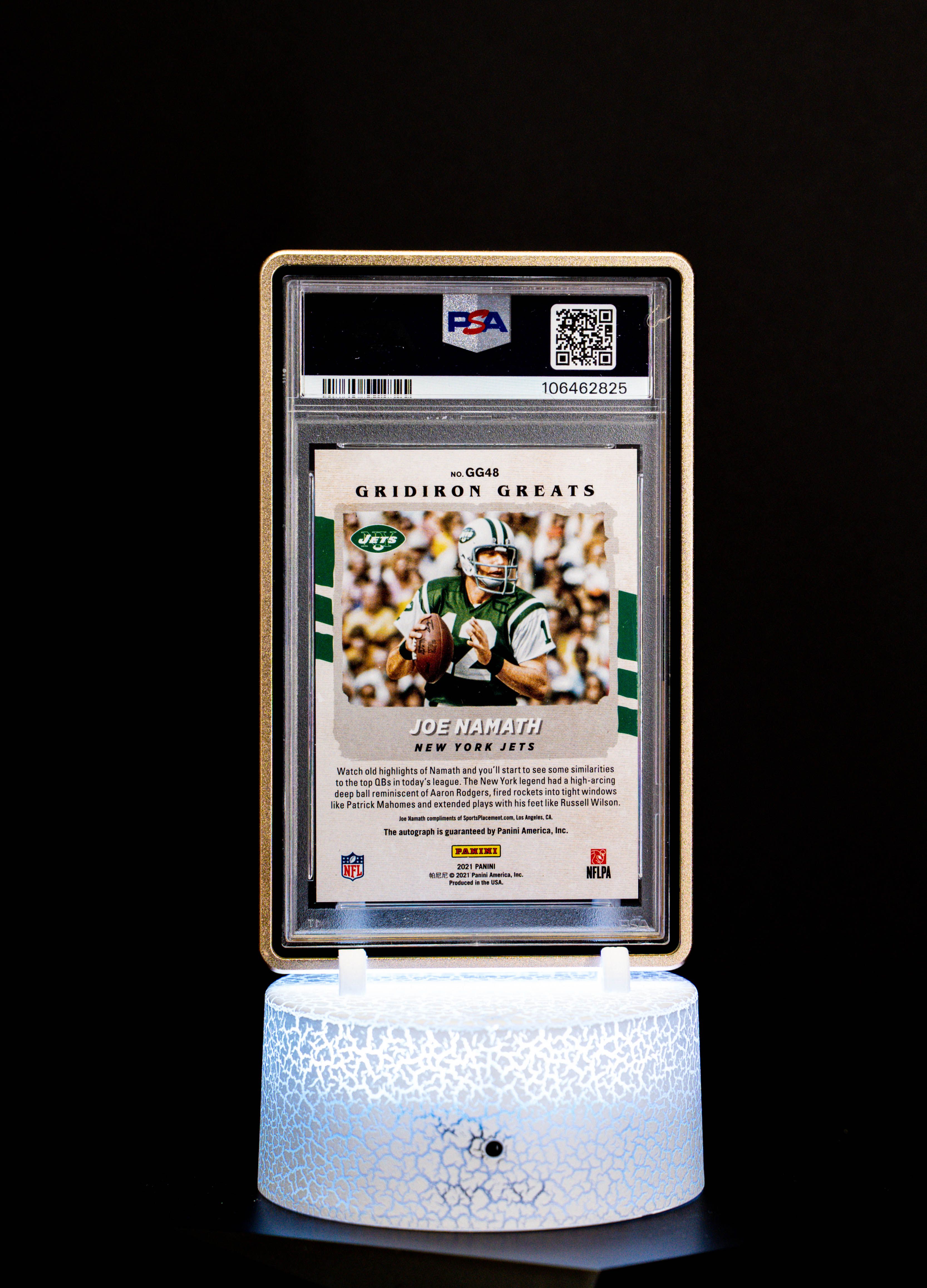 2024 Mosaic Gridiron Greats Autograph Joe Namath PSA Mint 9 Auto 10 #GG48