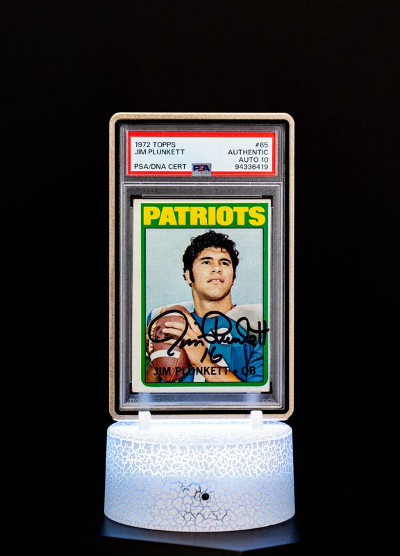 972 Topps Autographed, Jim Plunkett #65 (PSA Auto Gem Mint 10) – Cert #94336419