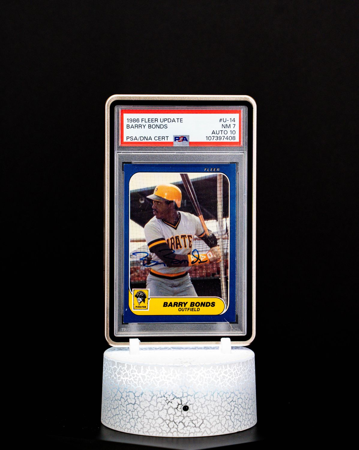 1986 Fleer Update Barry Bonds Autographed #U-14