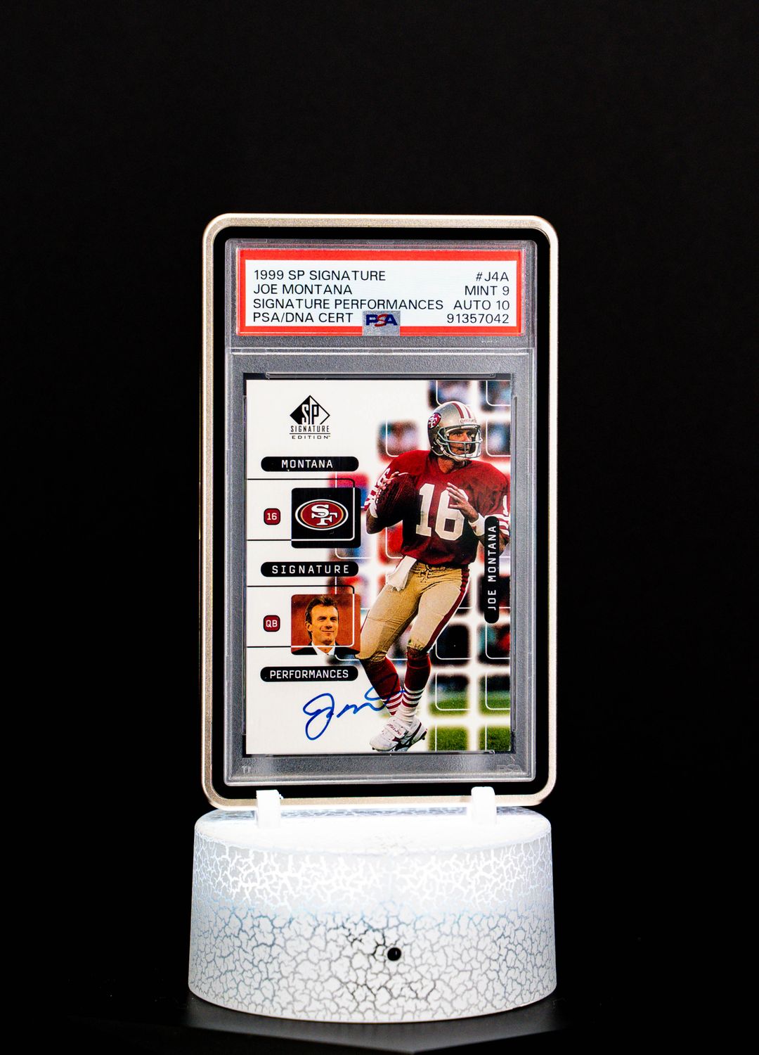 1999 SP Signatures, Signature Performances Autographed, Joe Montana #J4A