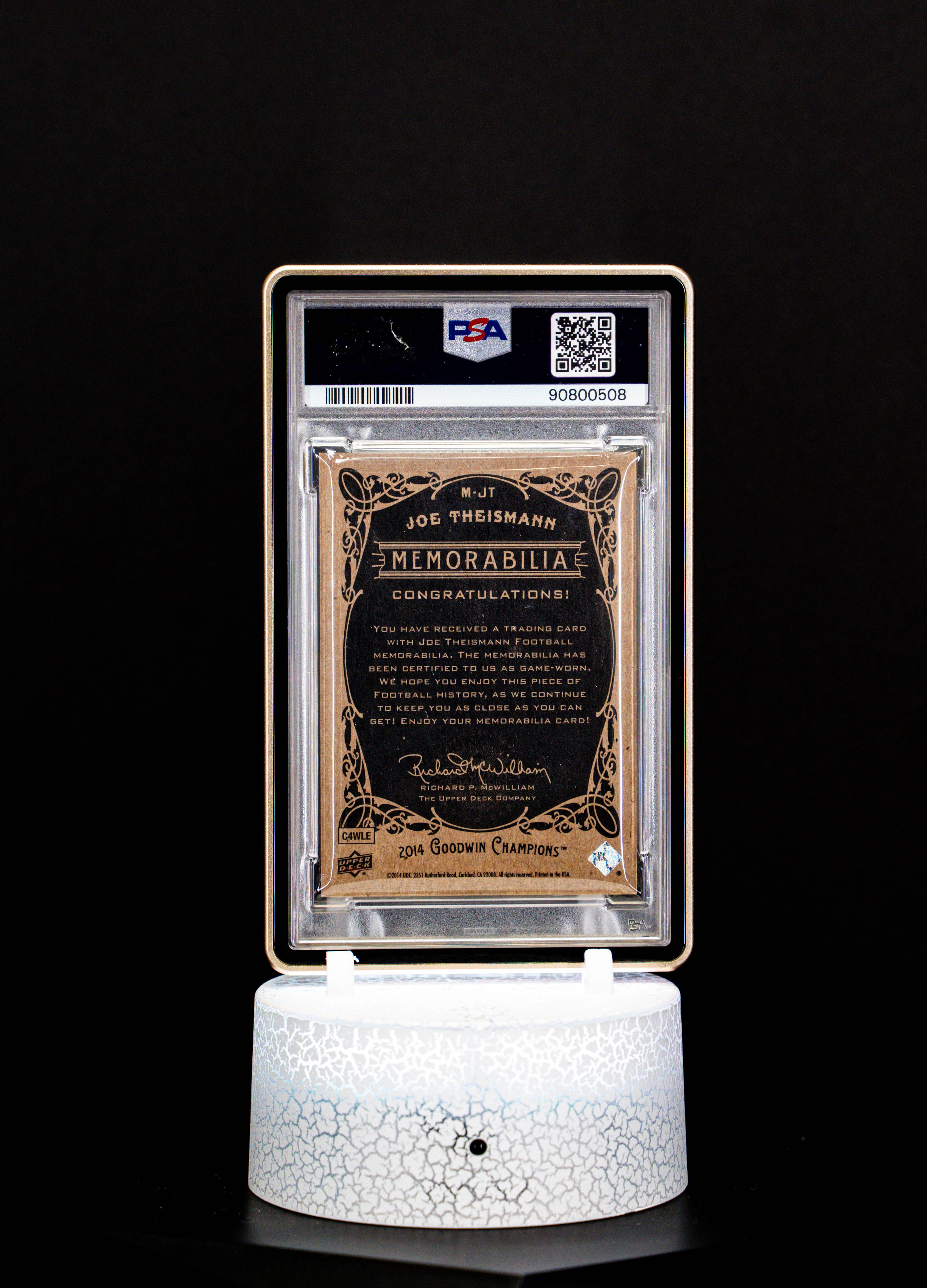 2014 Goodwin Championships Memorabilia Autographed Joe Theismann, #M-JT