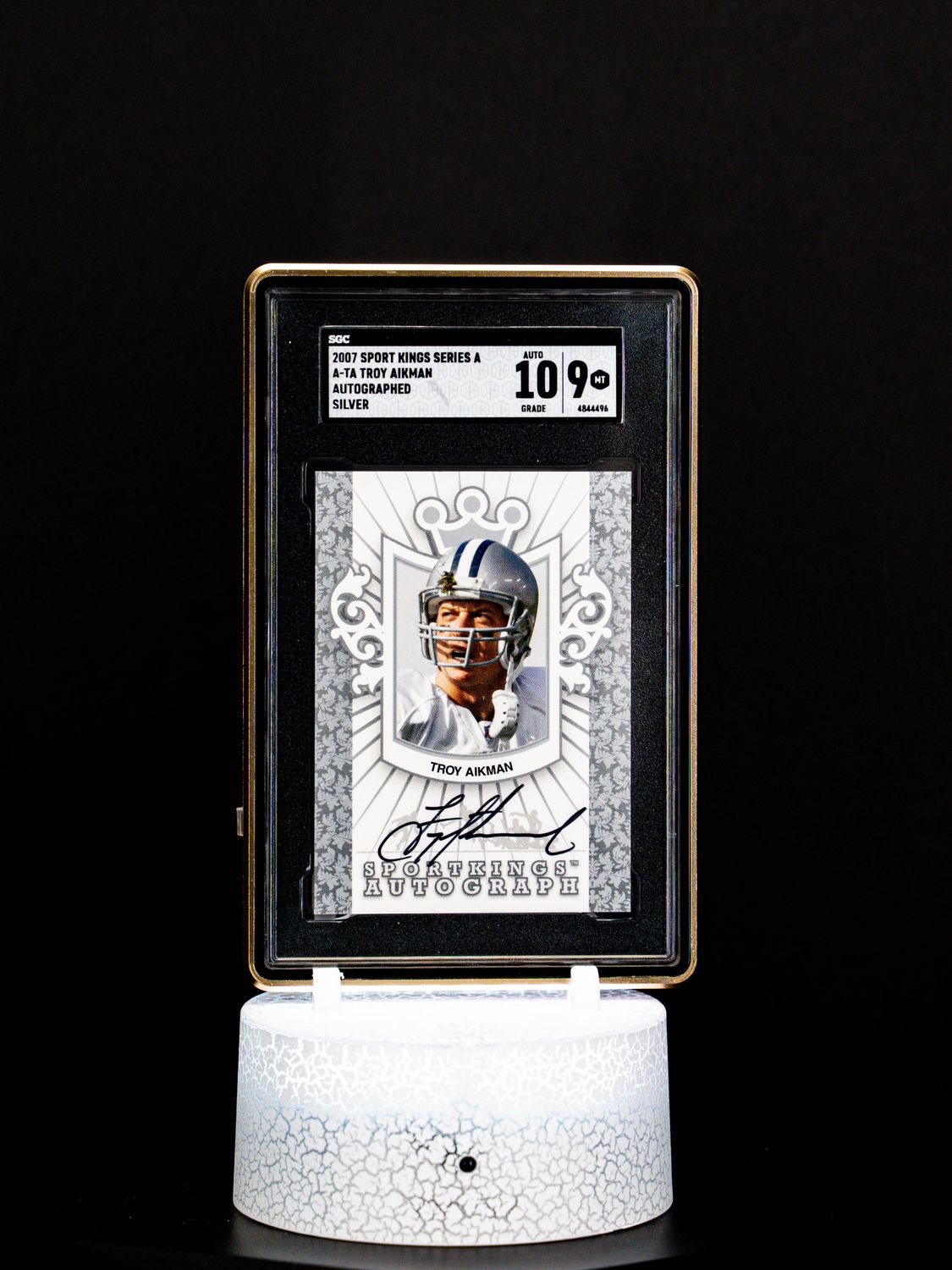 2007 Sport Kings Series A Autographed Silver Troy Aikman #A-TA (SGC MT-9, Auto 10 SGC: #4844496)