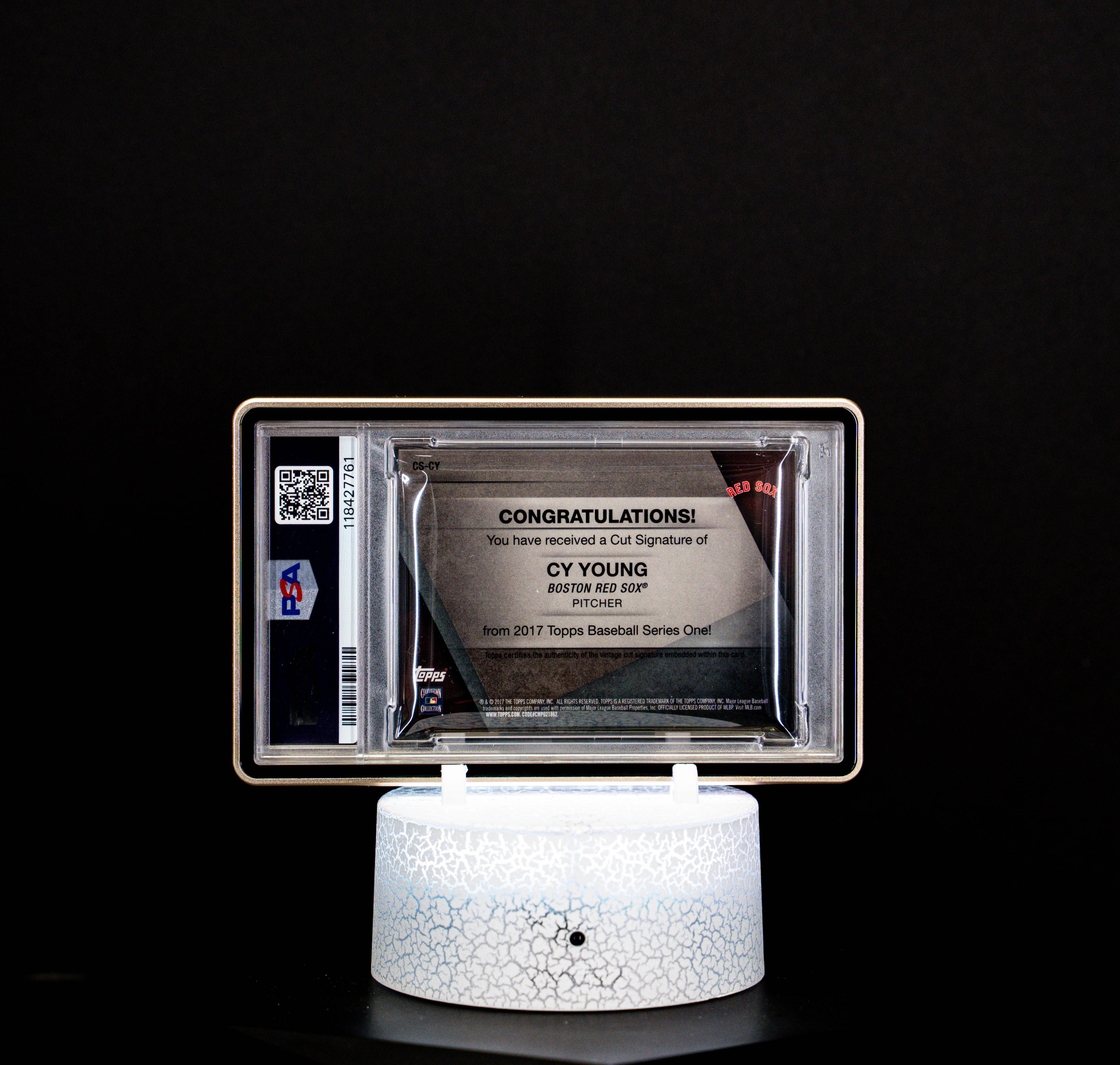 2017 Topps Cut Signature Relics Cy Young #CS-CY (1/1) PSA 8 Card / Auto 8 – Legendary 1-of-1