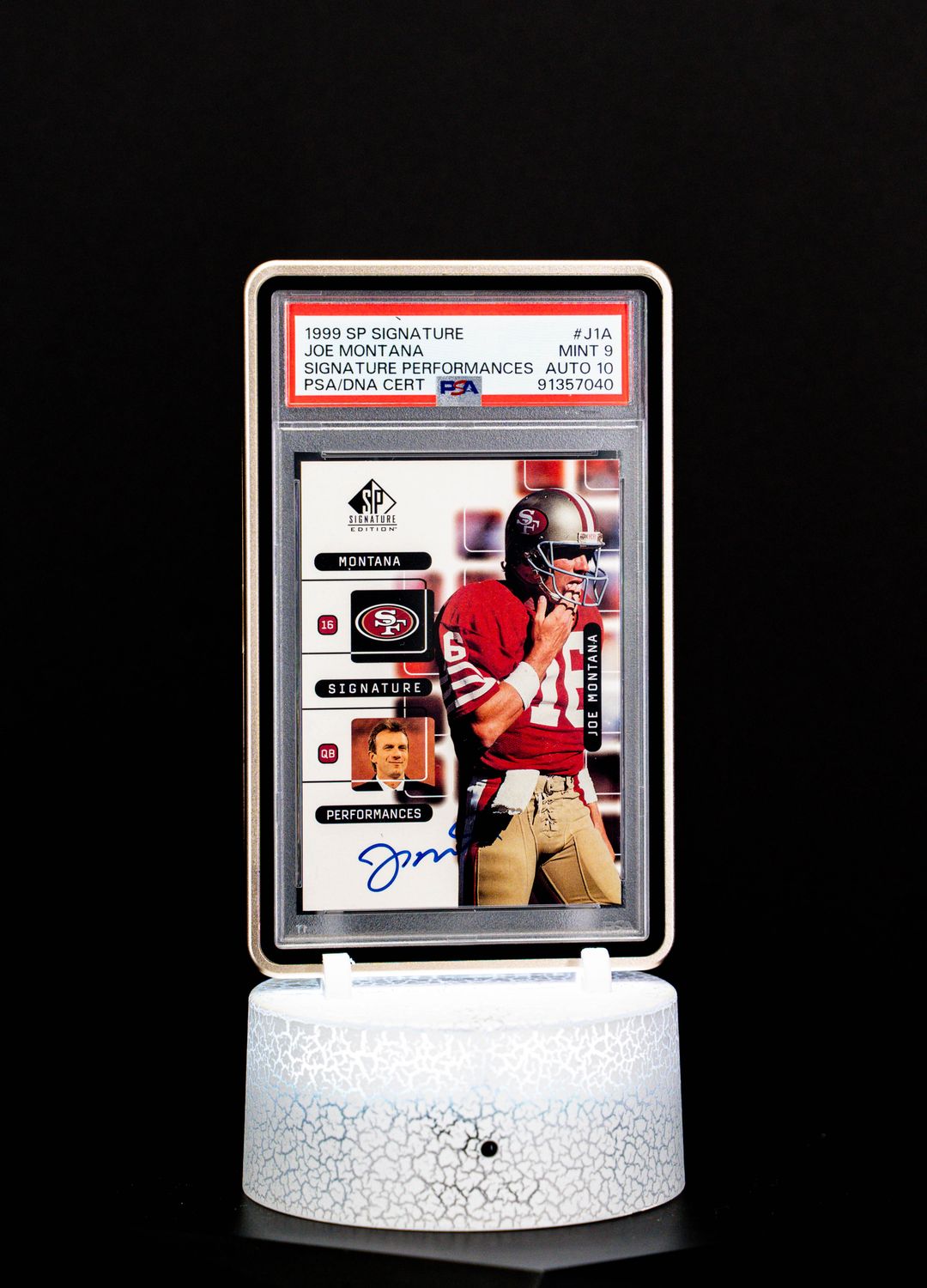 1999 SP Signatures, Signature Performances Autographed, Joe Montana #J1A