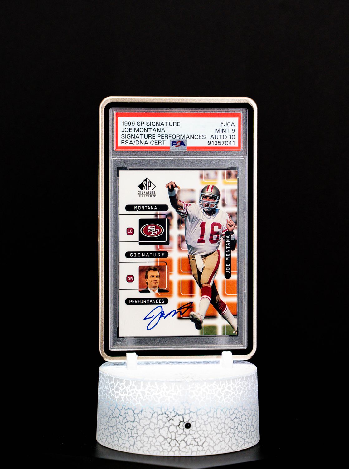 1999 SP Signatures, Signature Performances Autographed, Joe Montana #J6A
