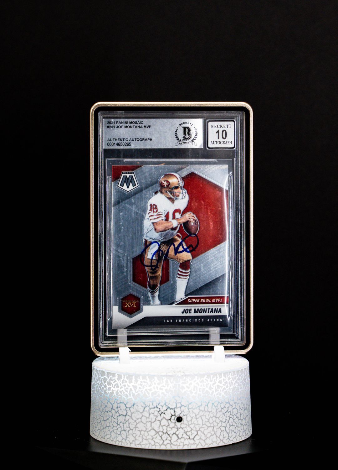 2021 Panini Mosaic Autographed Superbowl MVP Joe Montana #291