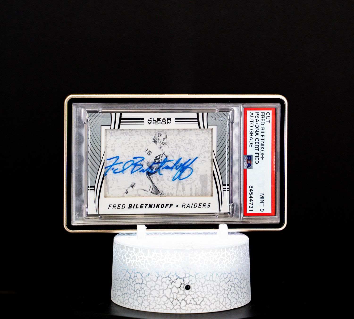 2016 Panini Clear Vision Cut Signature, Fred Biletnikoff (SN: 29/50) #21