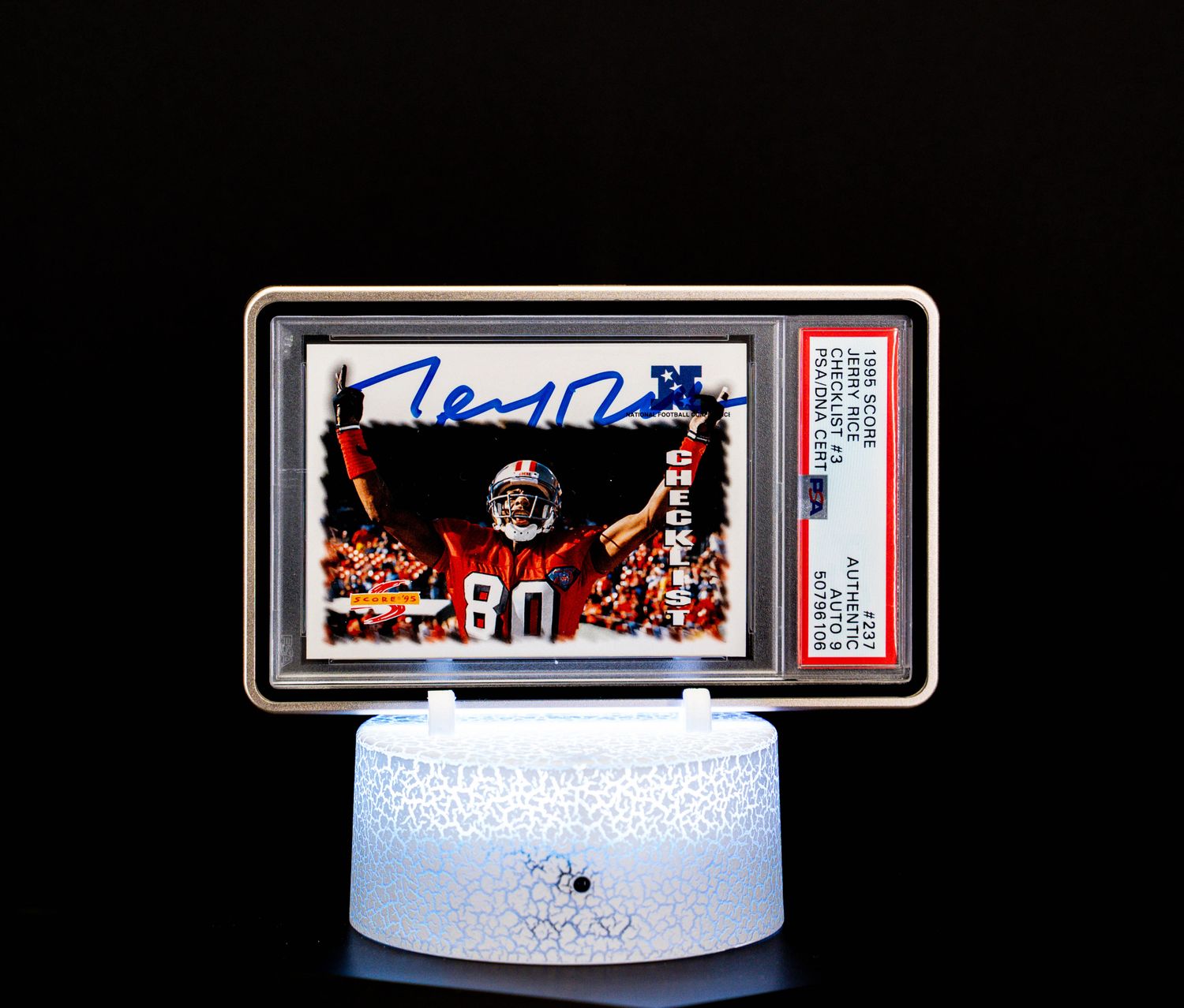 1995 Score Checklist #3 Autographed, Jerry Rice #237