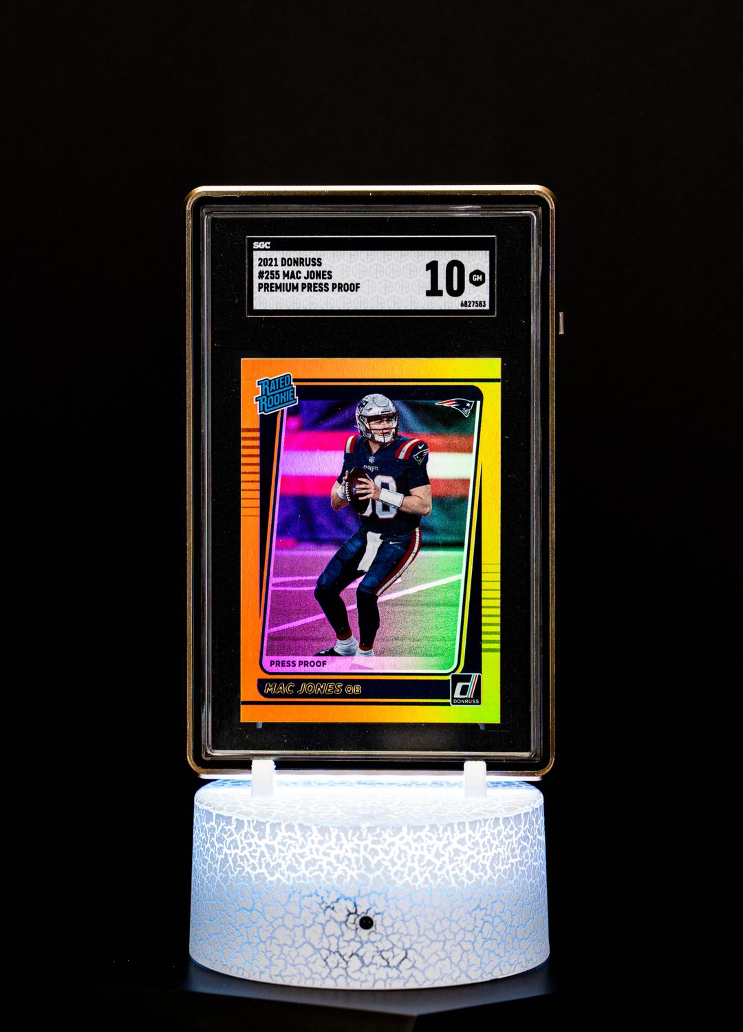 2021 Donruss Press Room Premium (No Autograph), Mac Jones #255 (SGC Gem Mint 10) – Cert #6827583