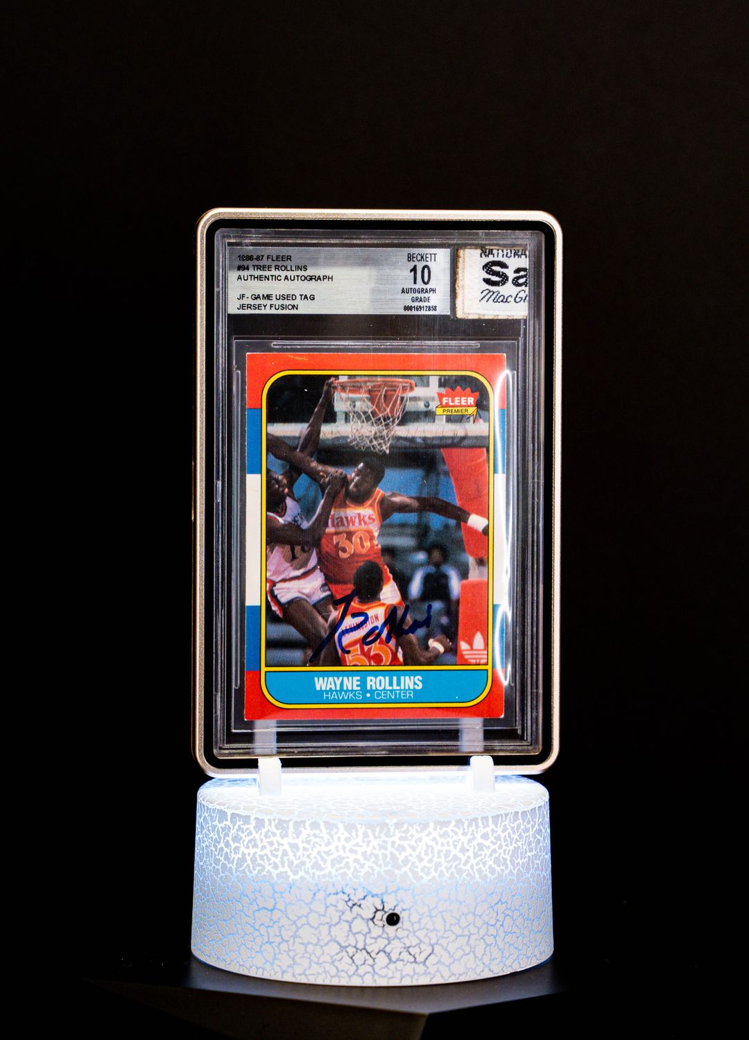 1986-87 Fleer Authentic Autograph, Tree Rollins #94 (BGS Auto 10 BGS: #00016912858)