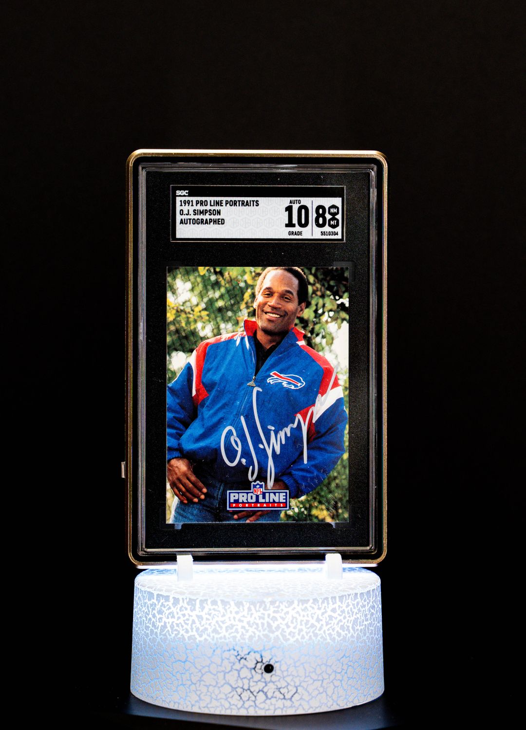 1991 Pro Line Portraits Autographed, O.J. Simpson #None (SGC NM-MT 8, Auto 10 SGC: #5510304)