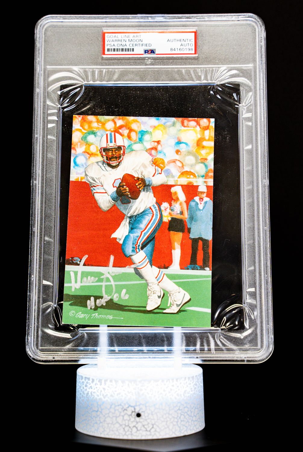 2006 Goal Line H.O.F. Art Warren Moon Autograph – PSA/DNA Certified Auto – Oversized Limited Edition (Print Run of 5000)
