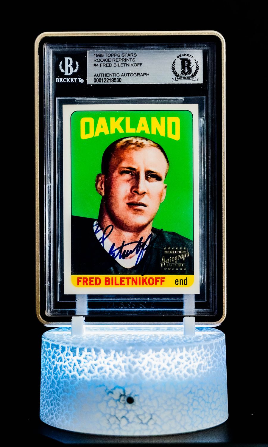 1998 Topps Stars Rookie Reprints Fred Biletnikoff #133 (BGS 10 Authentic Autograph BGS: #0012218530)