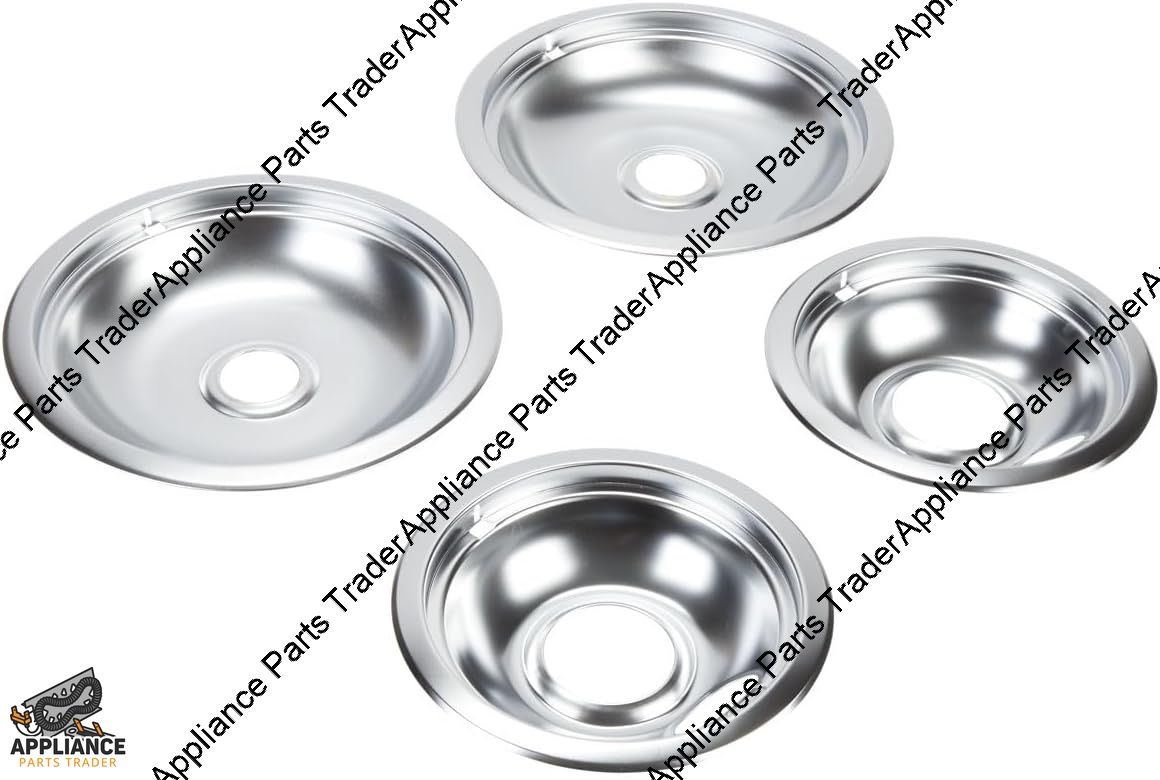 W10278125-OEM-CHROME DRIP BOWL SET, 2