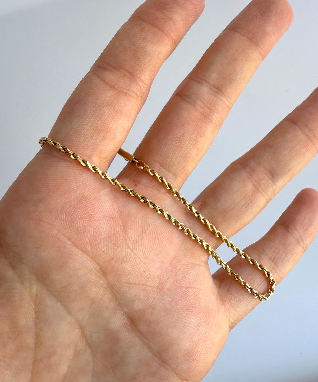 The Lauren: 18K Yellow Gold 7&quot; Rope Chain Bracelet