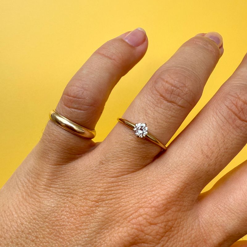 The Clara: 14K Yellow Gold and 0.35CT Diamond Ring