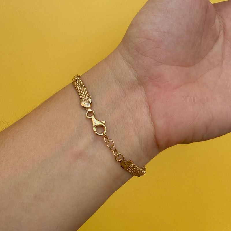 The Angelina: Gold-Tone Sterling Silver 925 Link 6.5" Bracelet