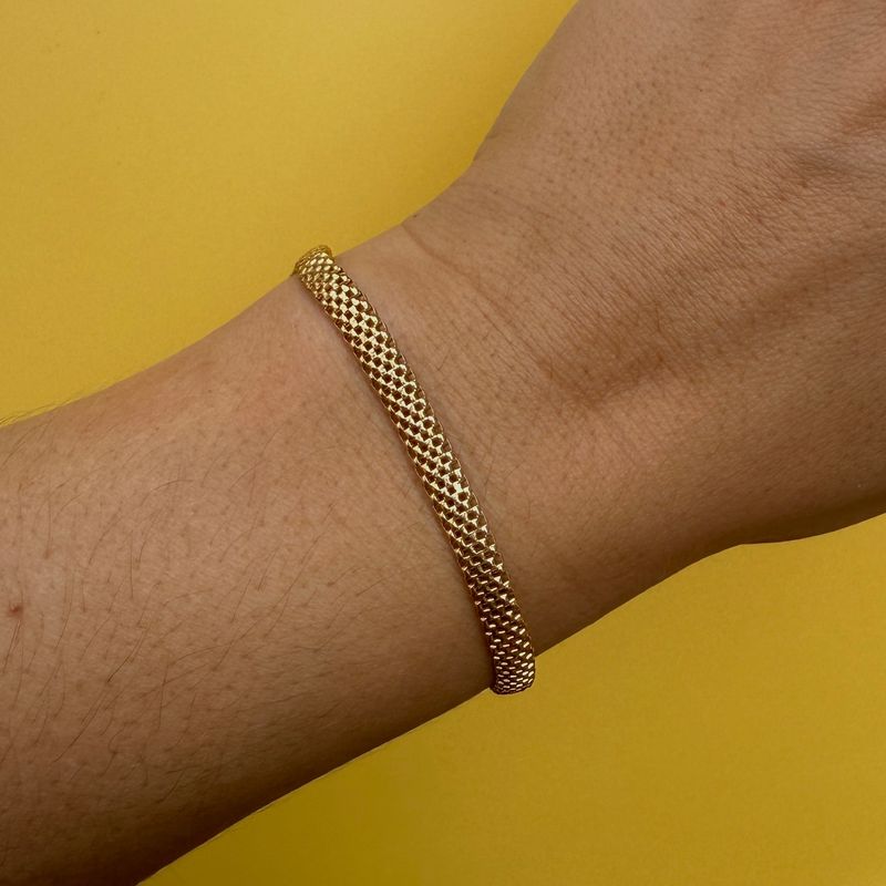 The Angelina: Gold-Tone Sterling Silver 925 Link 6.5&quot; Bracelet