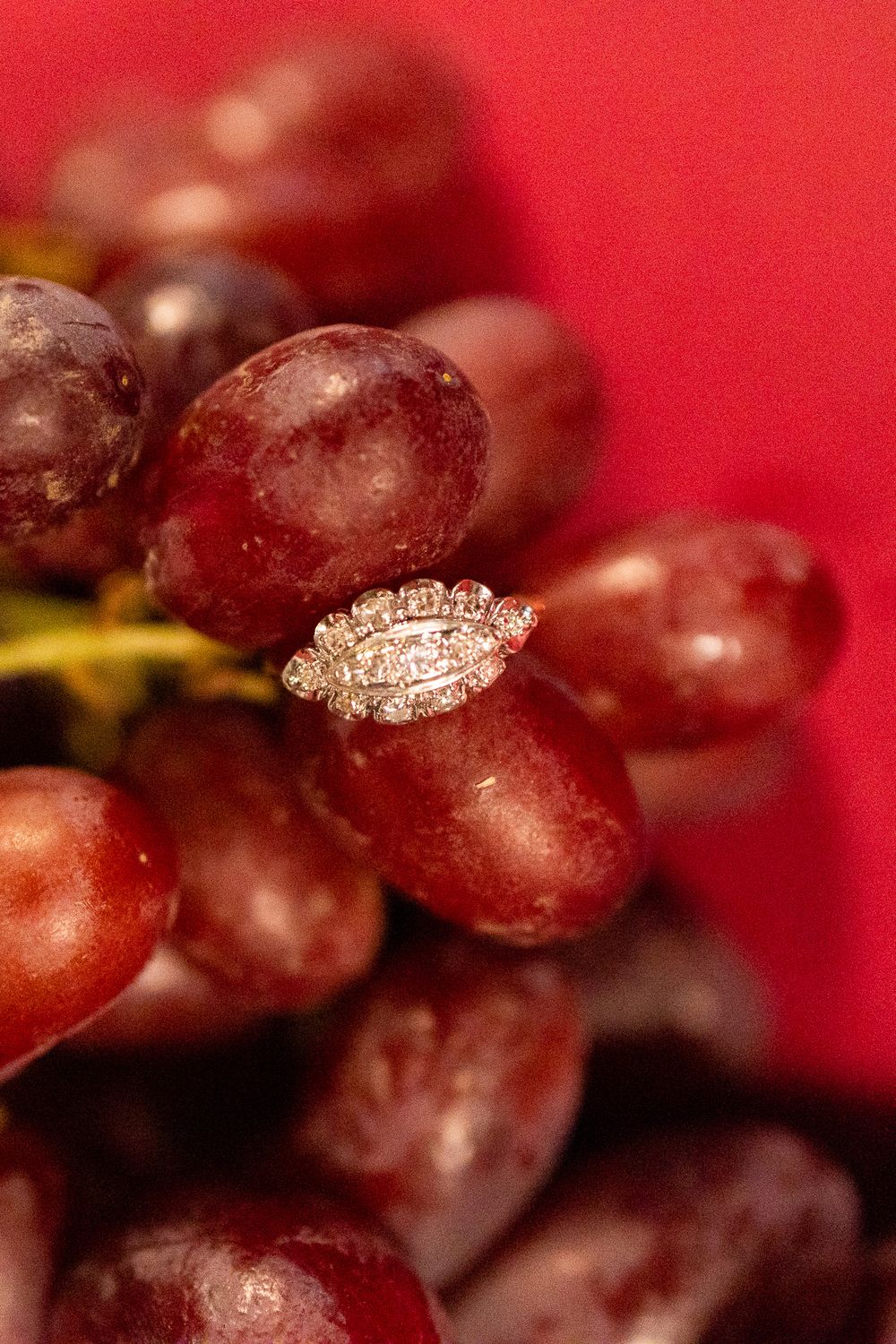 The Estelle: 14k Yellow Gold and 0.41CTW Diamond Art Deco Ring