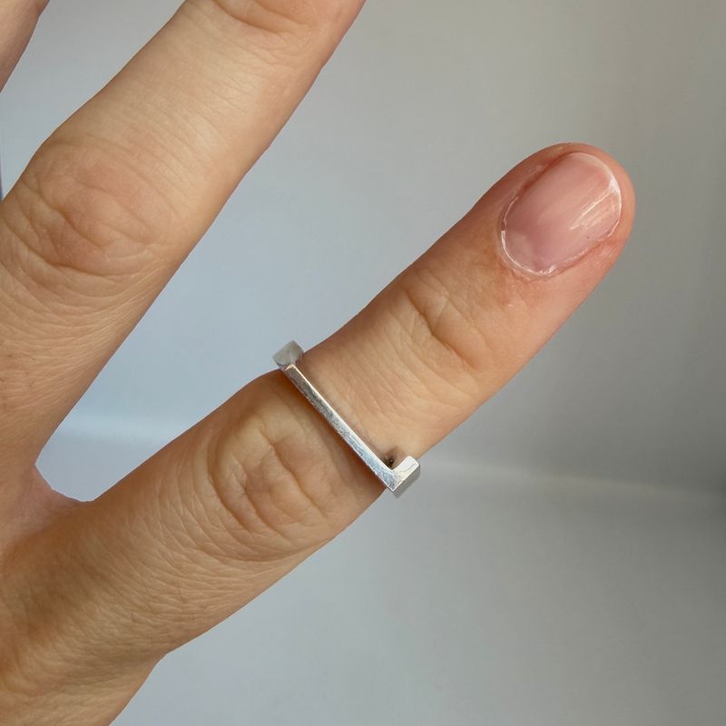 The Lo: "L" Shaped Sterling Silver Ring