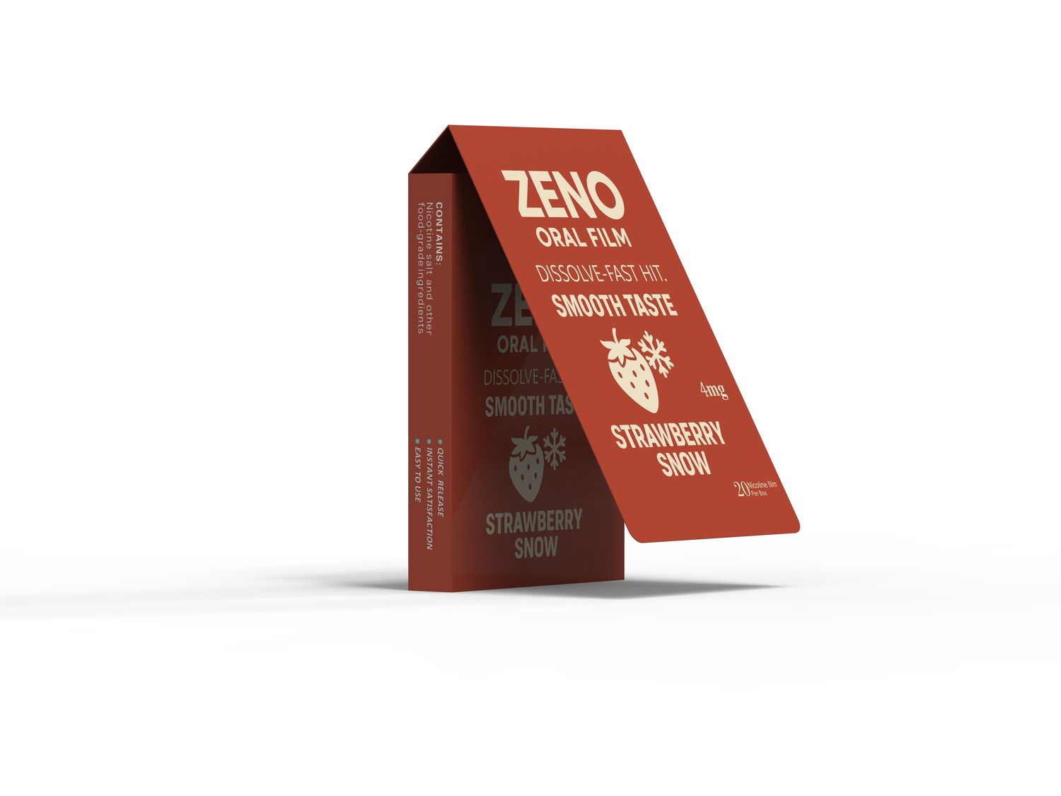 ZENO ORAL FILM STRAWBERRY SNOW 4MG 20 FILMS