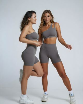 Set "Kali" Grey-sport bra and short leggin