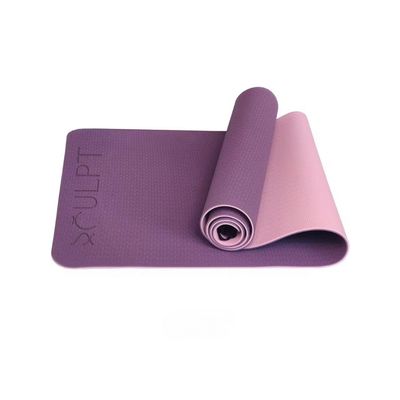 Velvet Grip - Purple top/ Pink base yoga mat