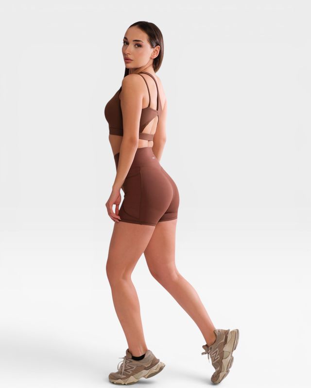 Set "Kali" Brown-sport bra and short leggins