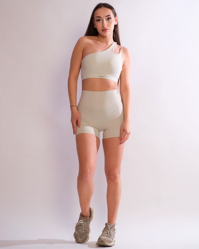 Set "Kali" Beige -sport bra and short leggin