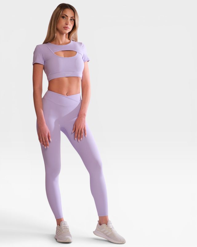 Set "Karina" Lilac - crop top and leggins