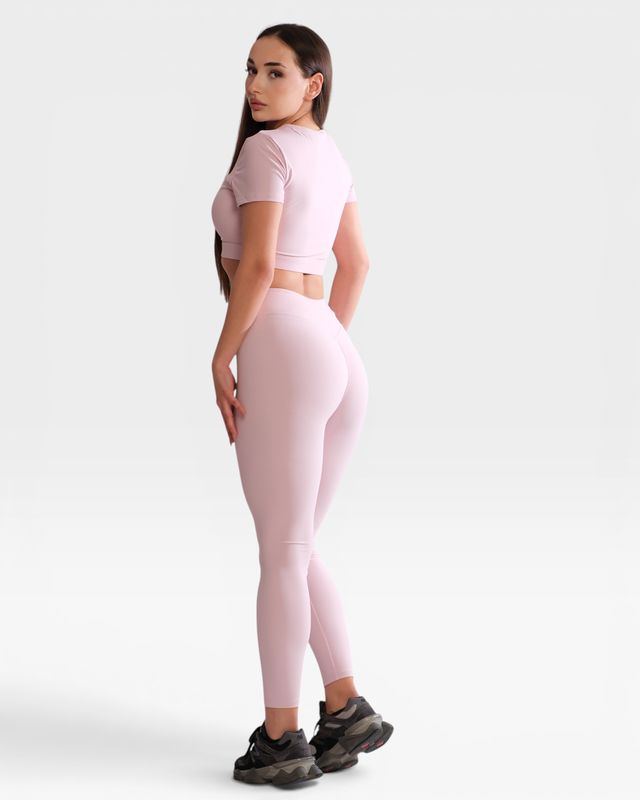 Set "Karina" Pink - crop top and leggins