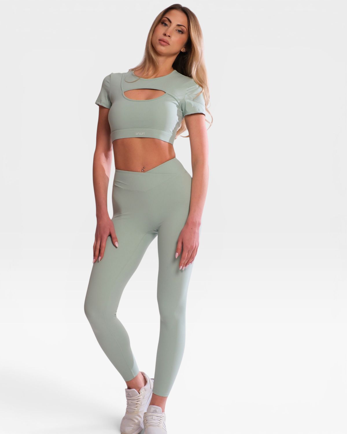 Set "Karina" Mint - crop top and leggins