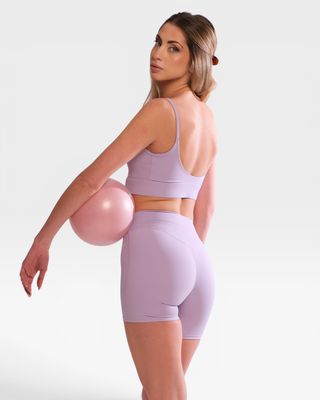 Set "Lyra" Lilac - crop top and short leggings