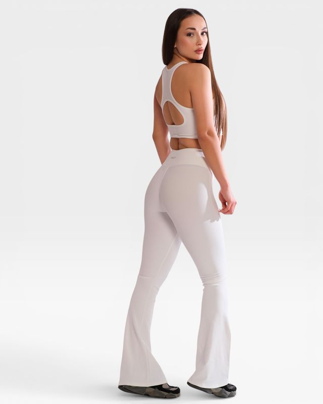 Set "Luma" White - High-waisted leggings
