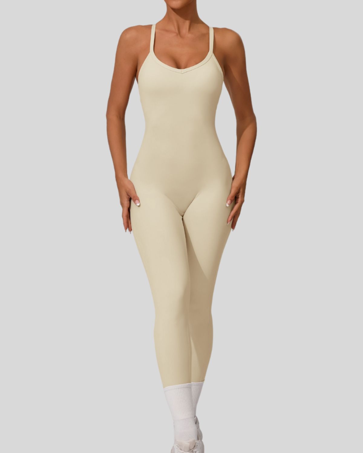 Swan Jumpsuit Beige