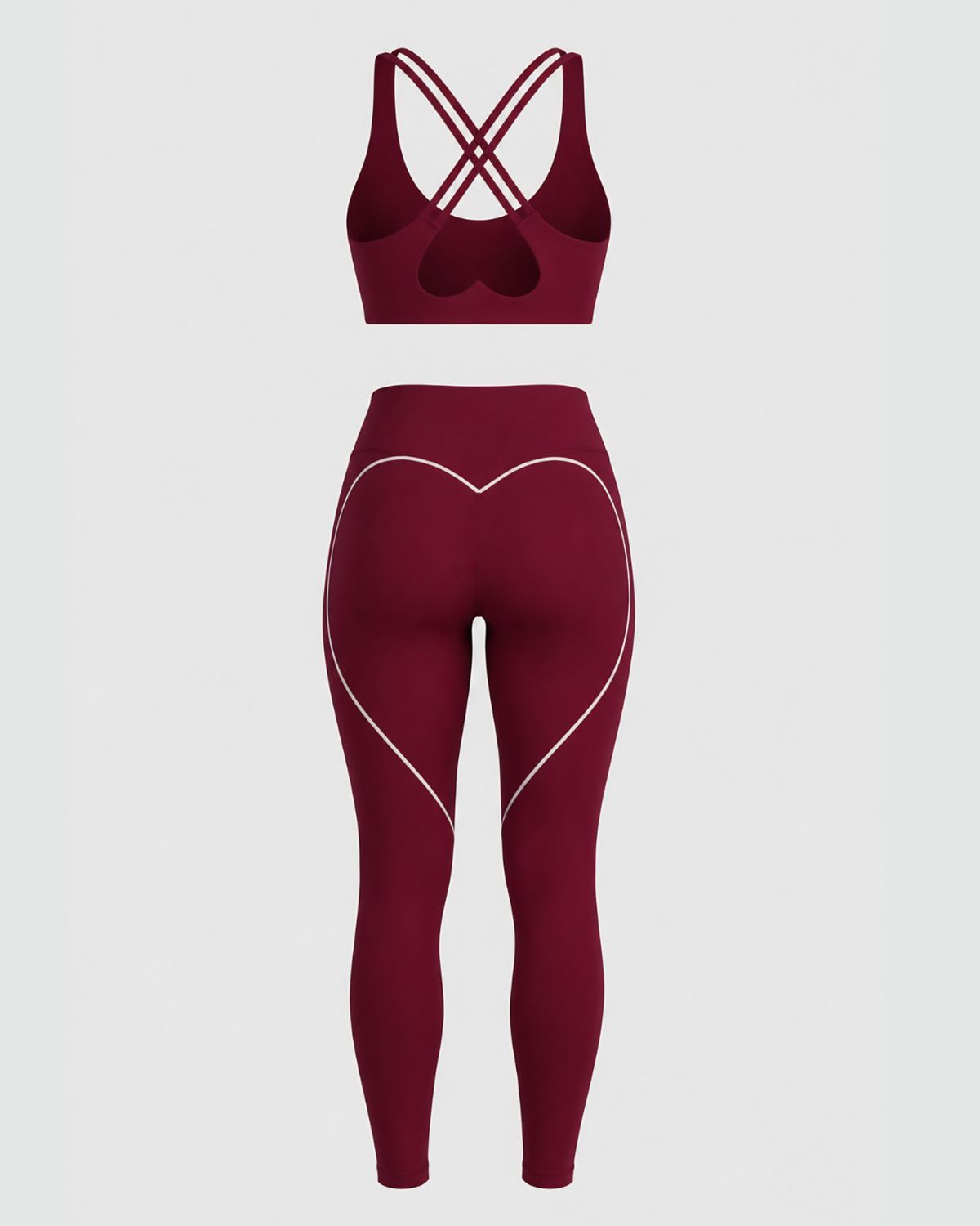 Сет "Heart flow" Wine red
