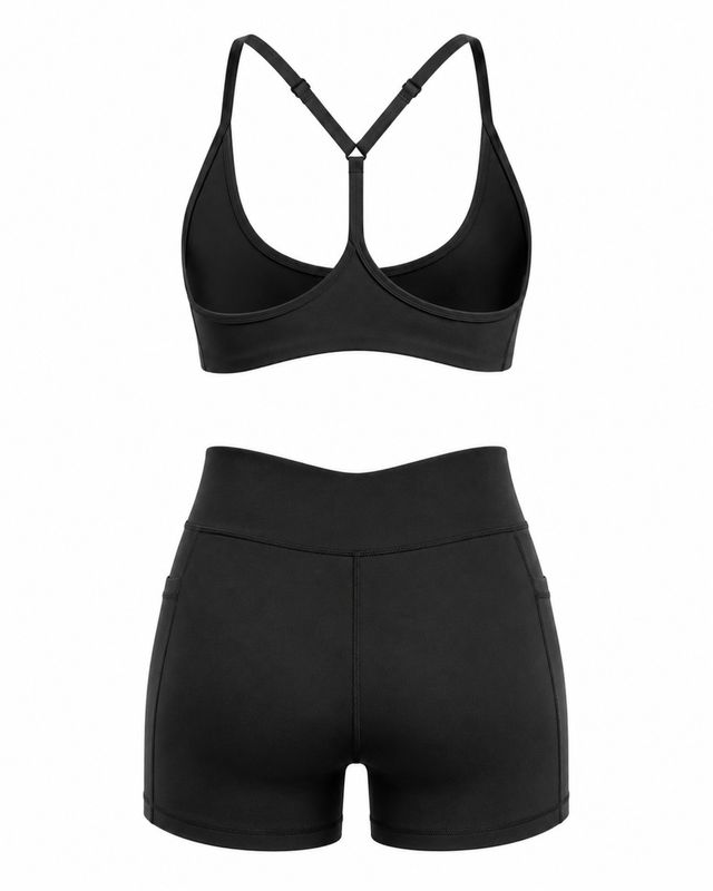 Сет "Muse" Classic black – спортен топ и къс клин