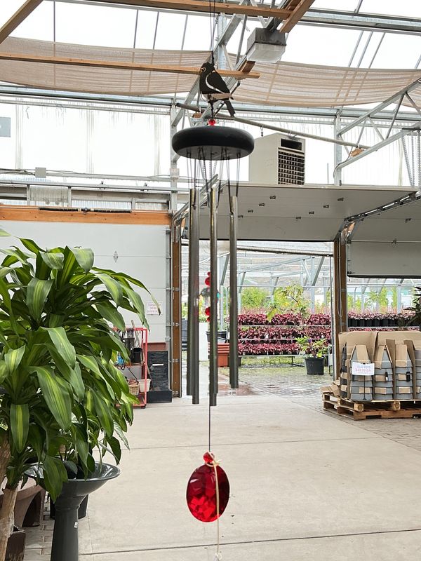 Crystal Cardinal Wind Chime