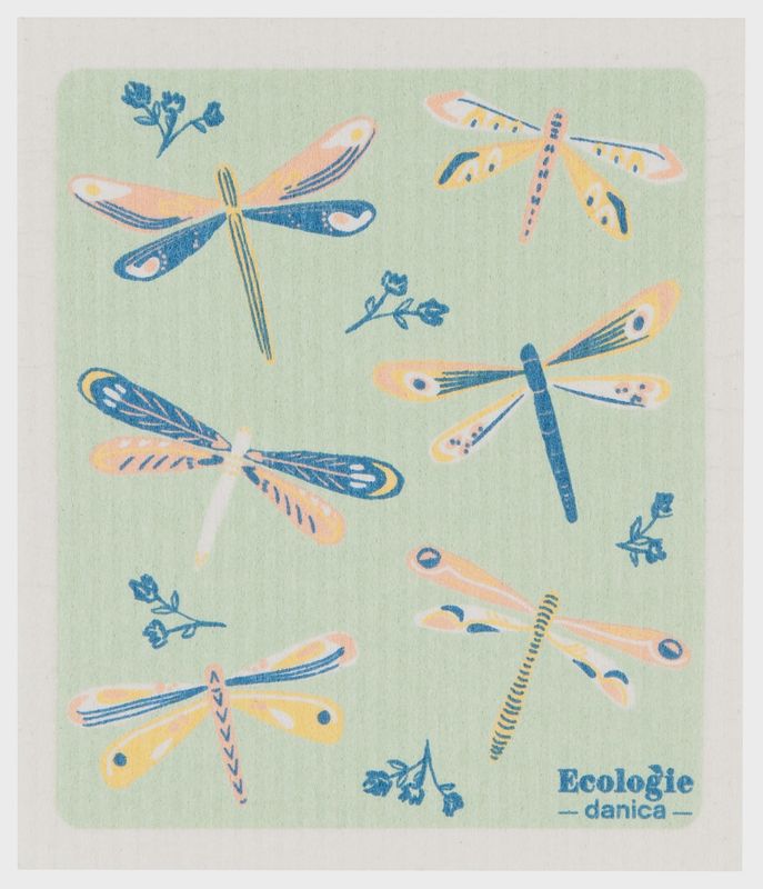 Swedish Sponge Cloth - Dragonflies