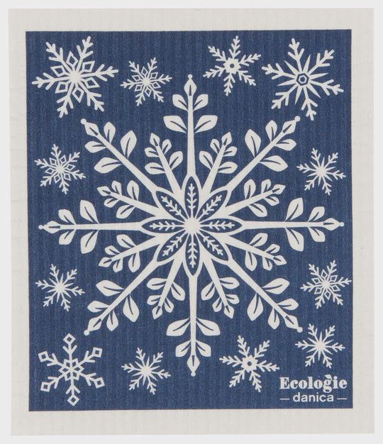 Swedish Sponge Cloth - Snowflake Ornament