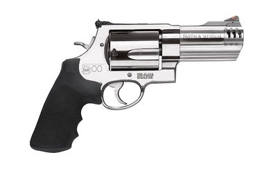 SMITH AND WESSON - 500  4" Barrel, Adjustable Sight, 5 Shot,  Stainless Steel/Rubber Grip