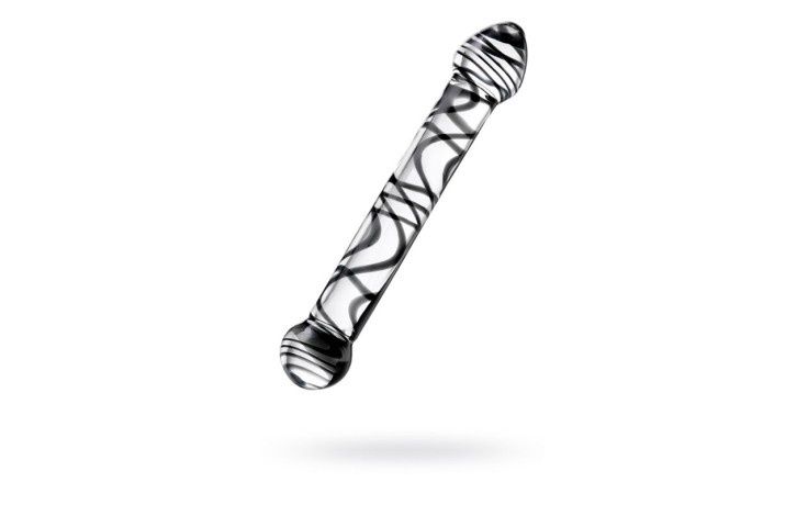 Sexus Glass Dildo Duo Black Swirl 20.5cm