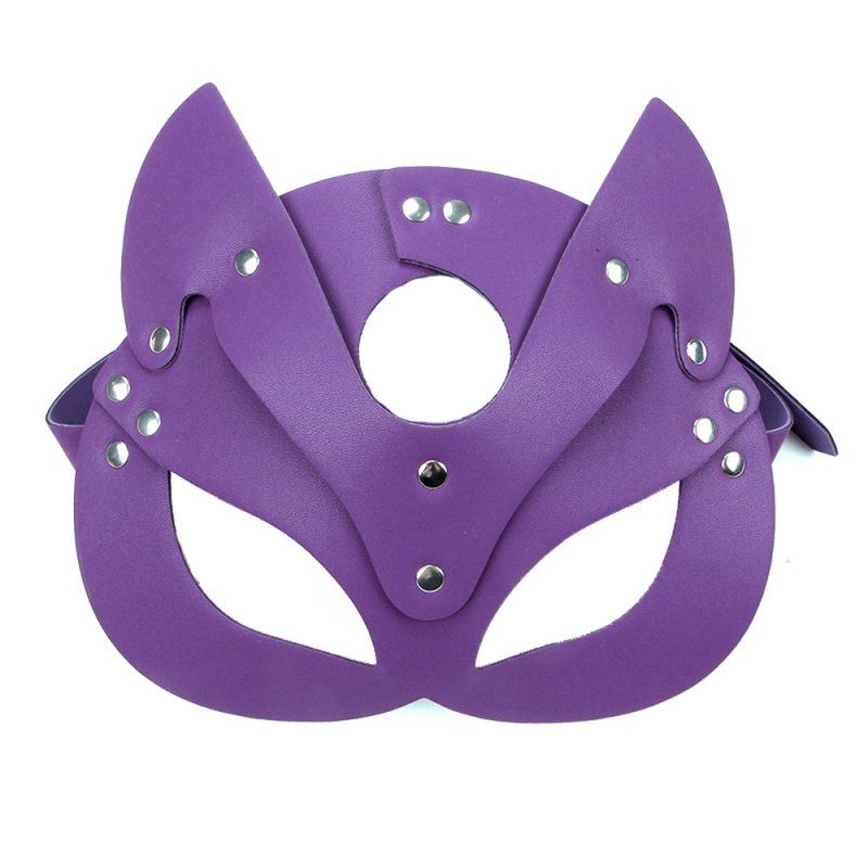 Party Cosplay Sex Cat Half Mask, Colour: Purple