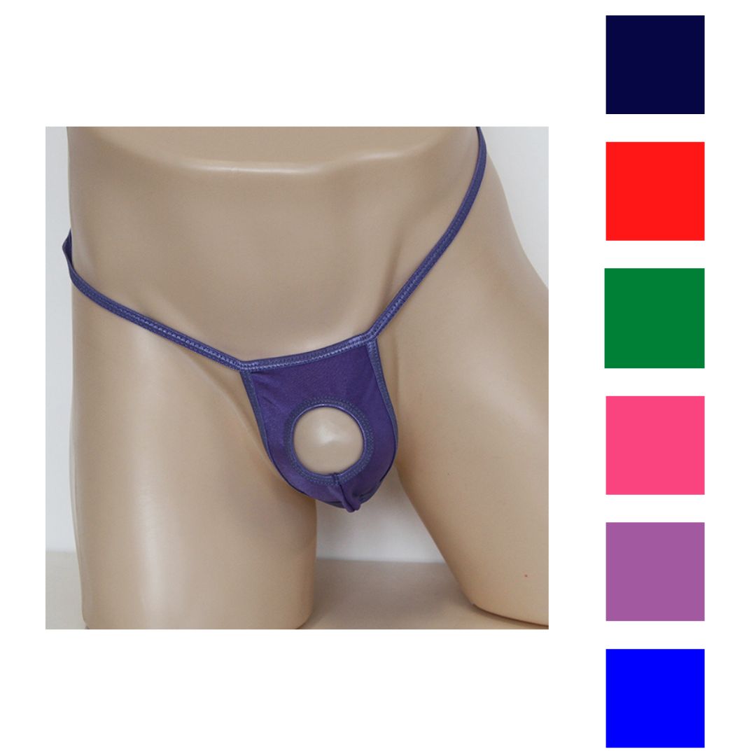 Men&#39;s Peek A Boo Micro G-String (One Size), Colour: Red