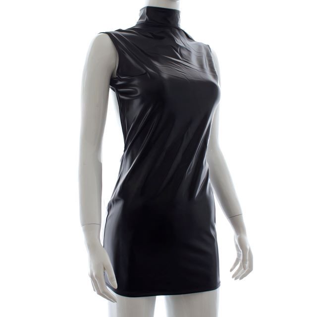 Halterneck Wetlook Dress - OSFM