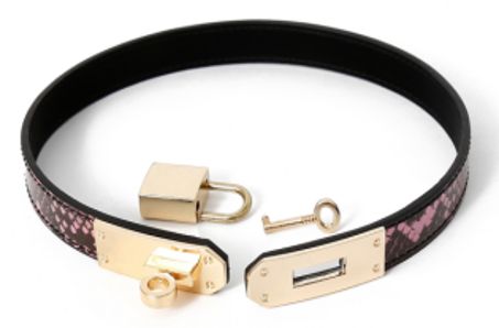 Rainbow Snake Print Locking Collar