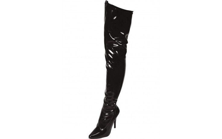 Pointed Toe Thigh High Boot 5&quot; Heel