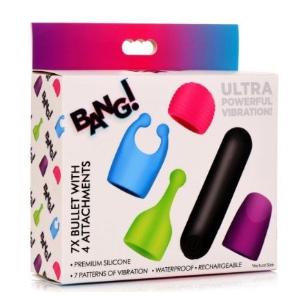 BANG! Rechargeable Bullet W / 4 Attachments