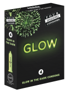 Glow in the Dark Condoms, Size: 4 Pack