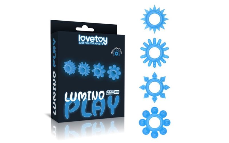 Lumino Play Penis Rings 4 Pc